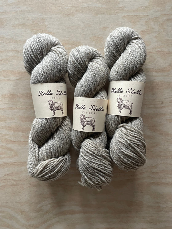 Natural Wild Wool (Undyed) - Light Grey - IN STOCK