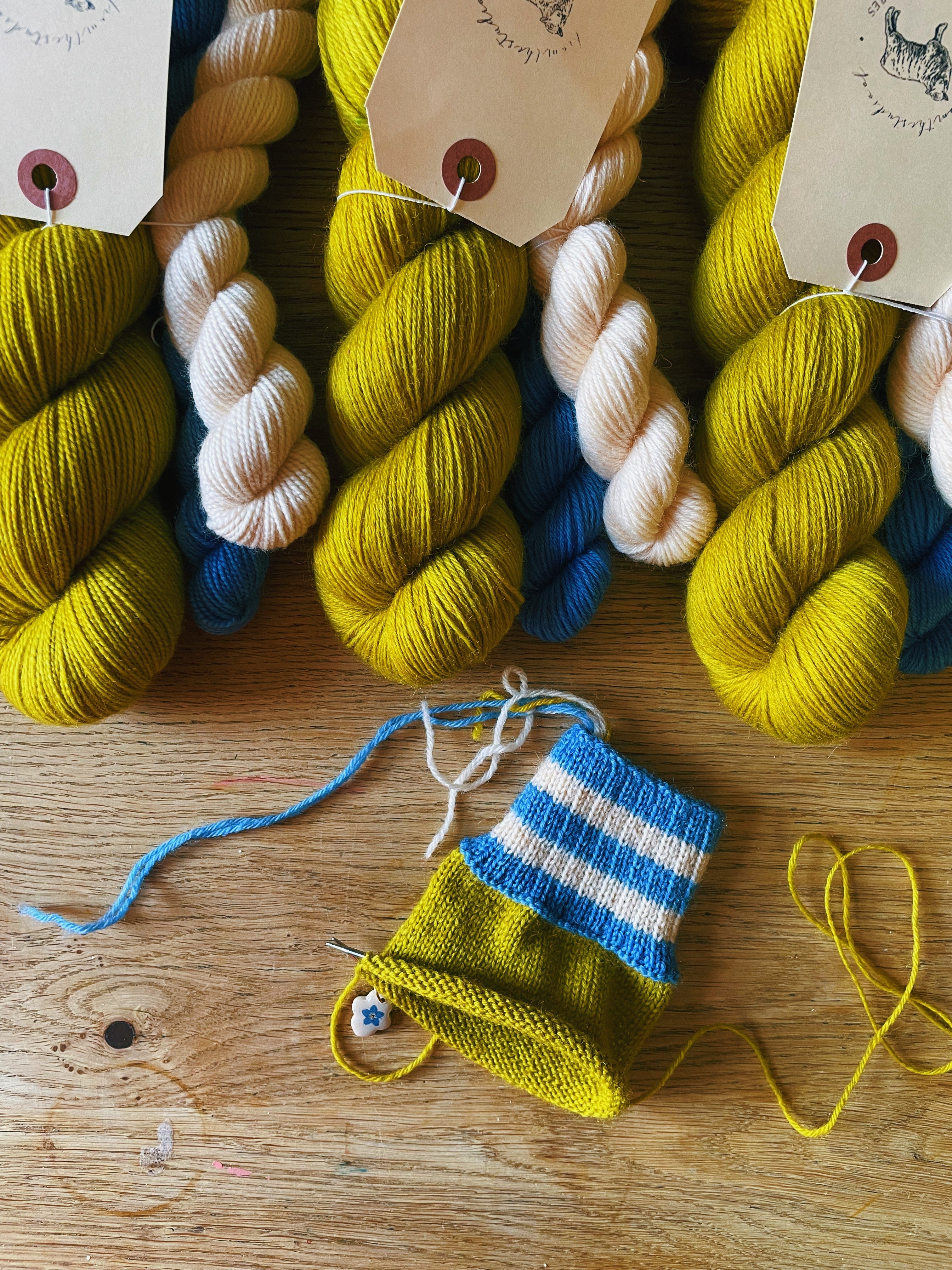 Hand Dyed Yarn by Lindsay of Hello Stella Fibres