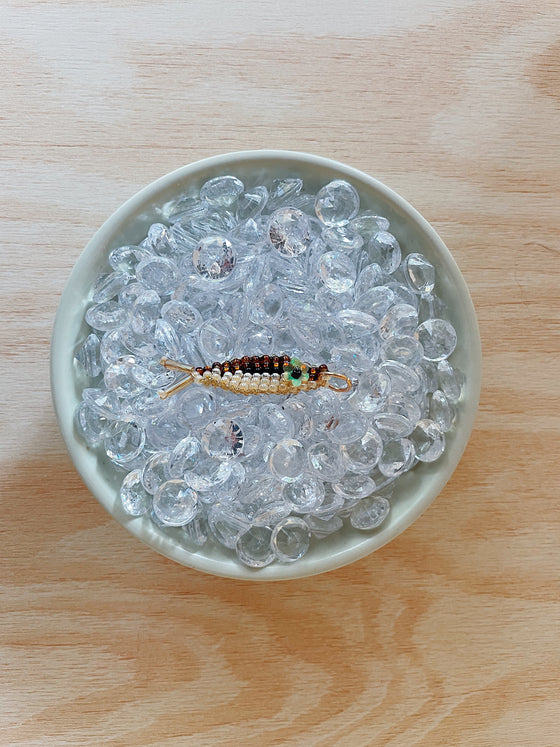 TACKLE BOX - Beaded Fish Charms (Small Flower Eye)
